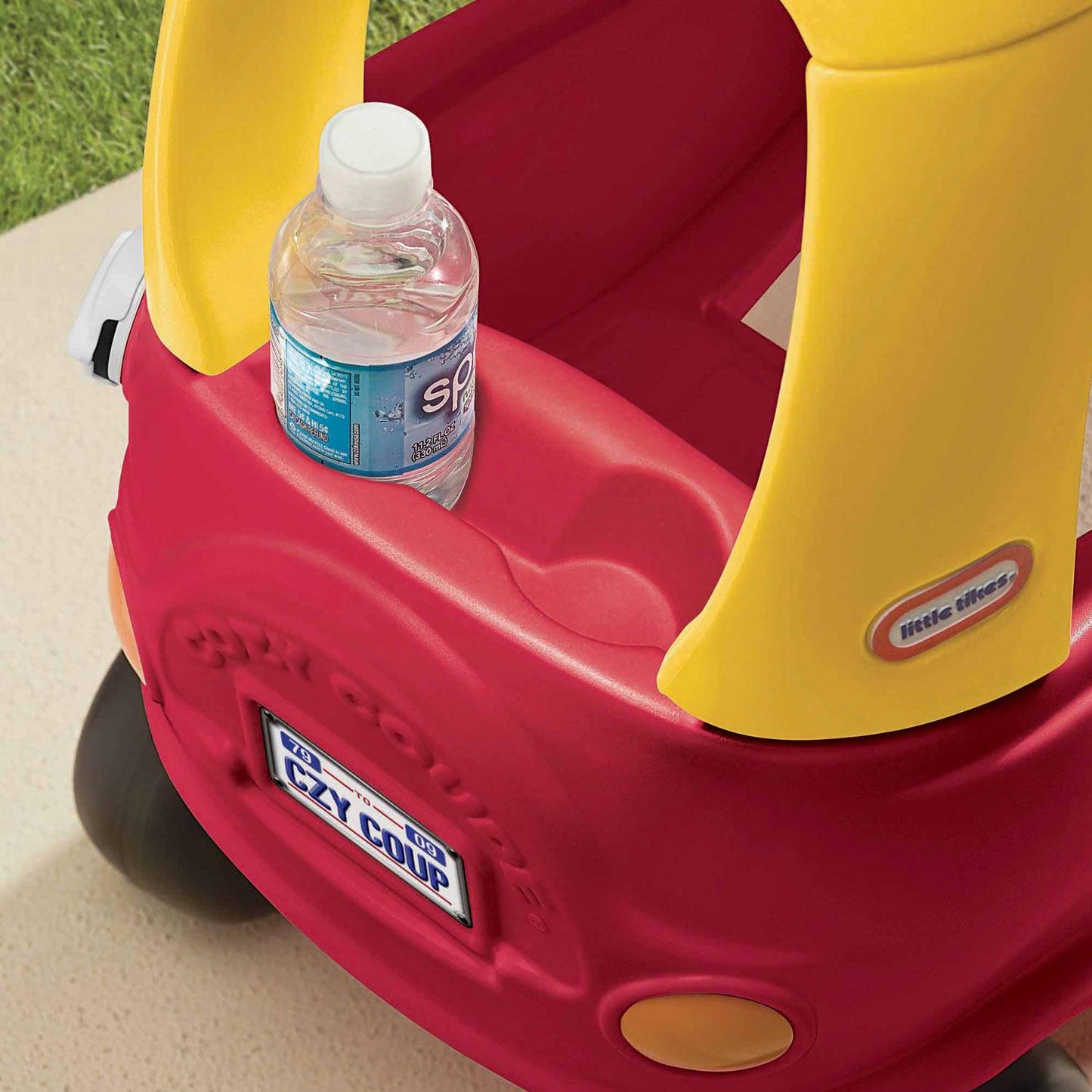 Designed with cup holders in the rear