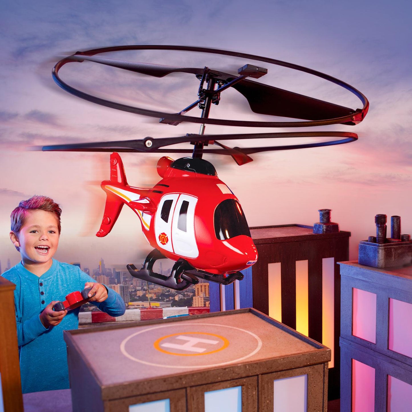 boy flying the chopper