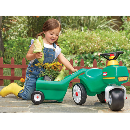 Girl putting flowers into the cart