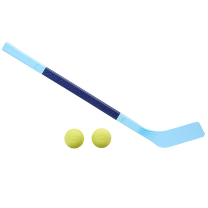 Hockey stick with two balls