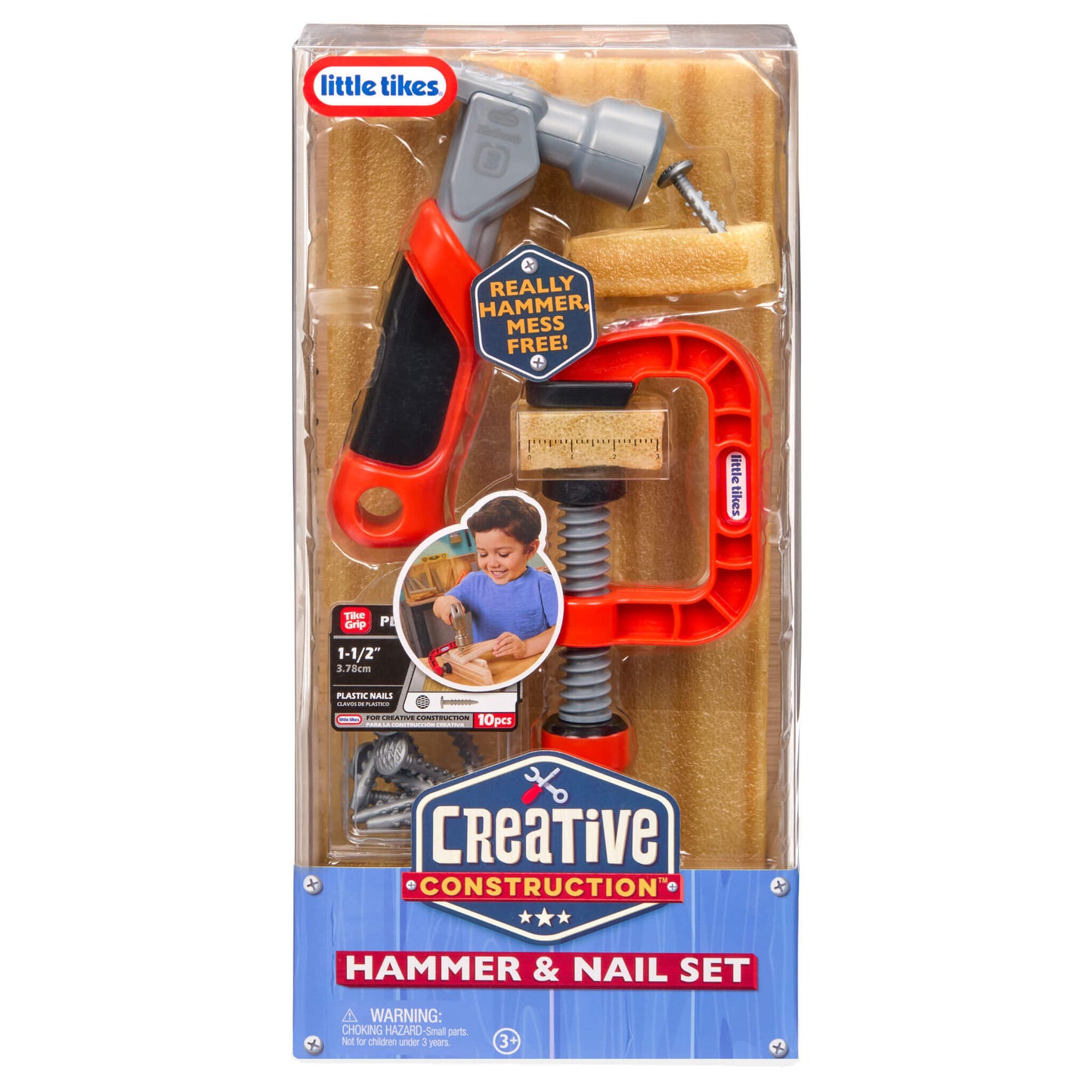 Construction Hammer and Nail Set in packaging