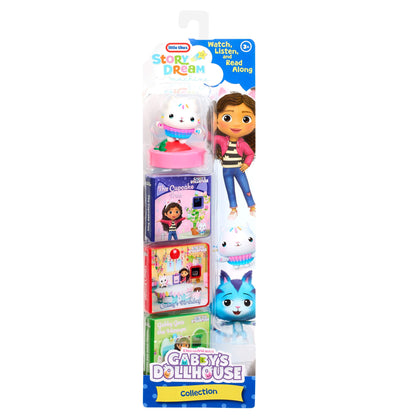 A retail-packaged toy set from Little Big Friends featuring Gabby's Dollhouse Collection. The package contains a doll, a cupcake, a pet, and miniature house accessories, all displayed on a clean white background.