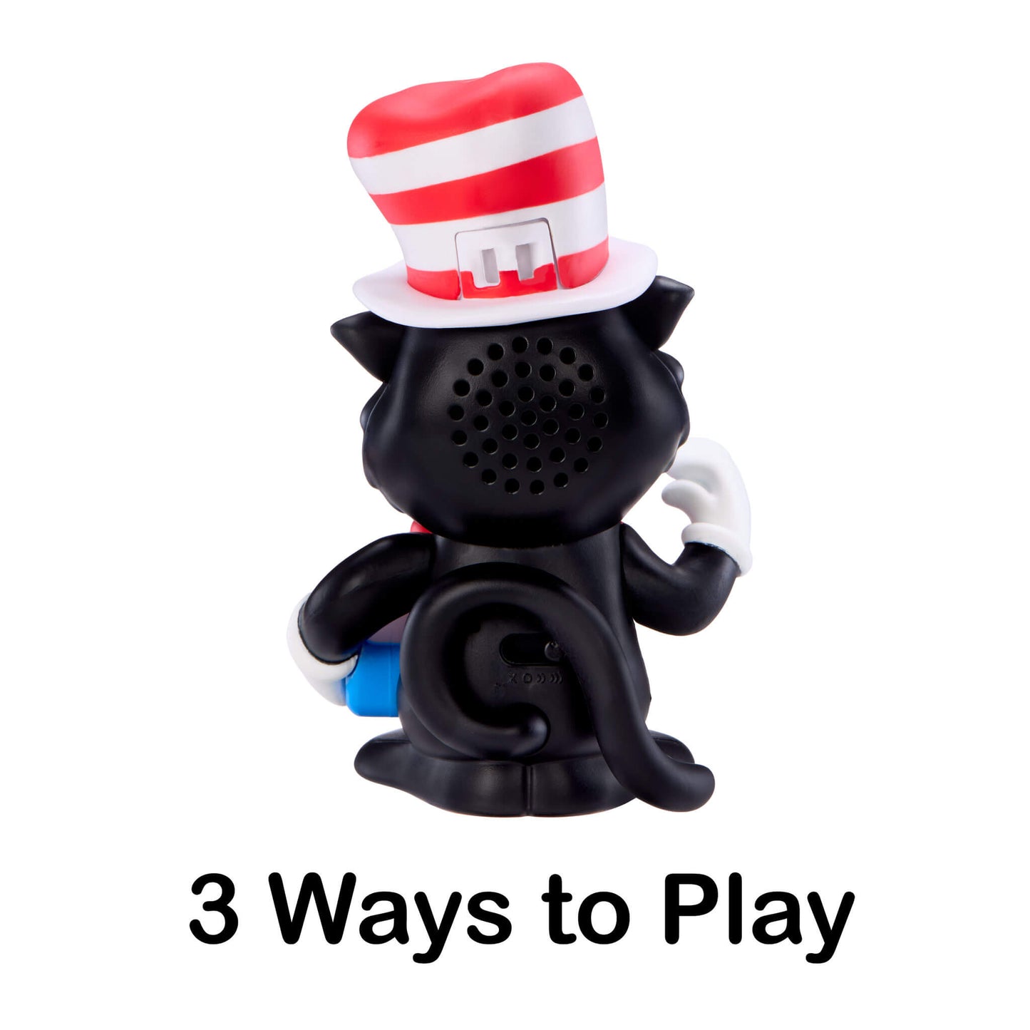 Toy figure with a red and white hat on a white background