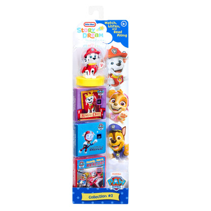 Paw Patrol storybook collection with colorful illustrations on a white background