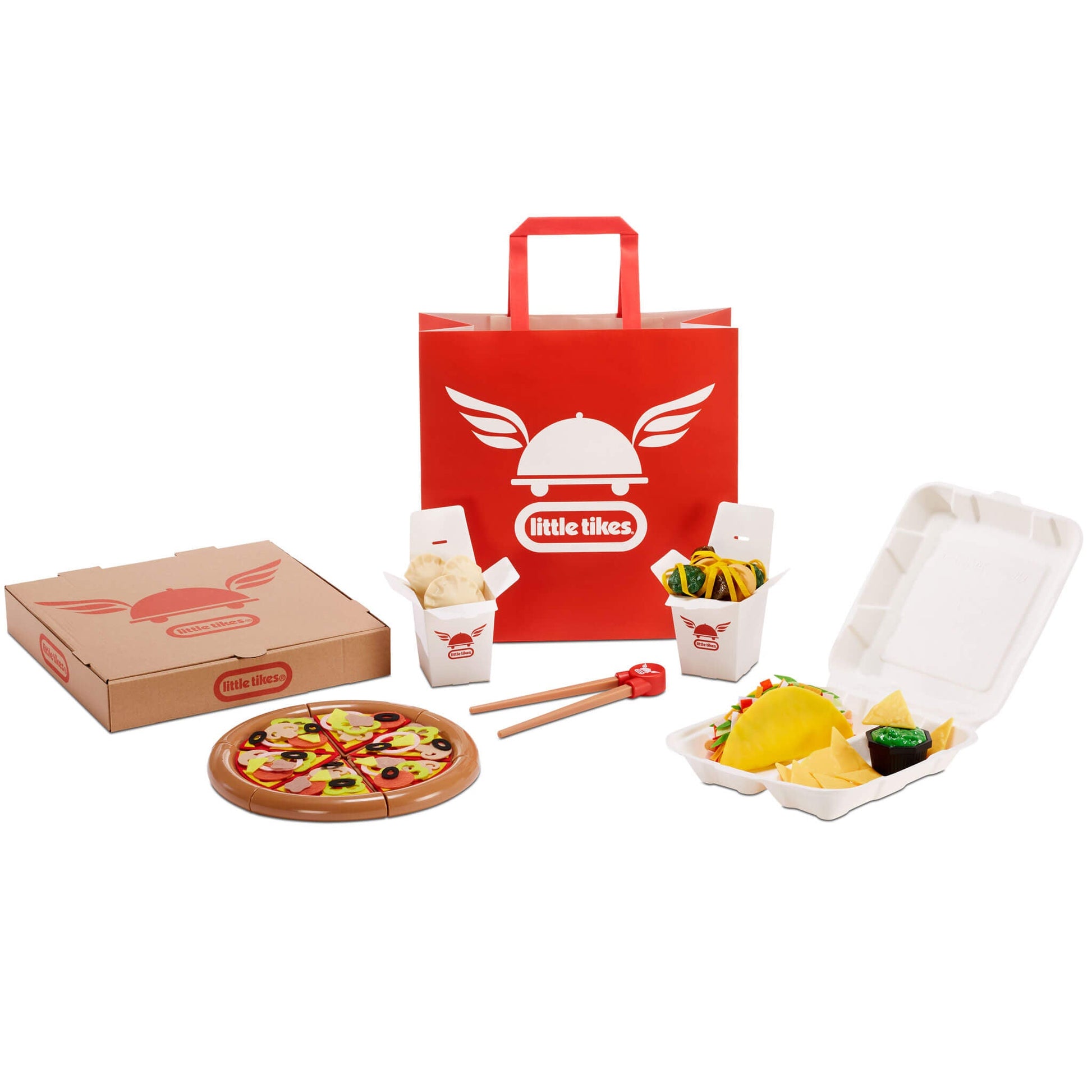 First Food Delivery Set with pizza - Chinese and taco play food