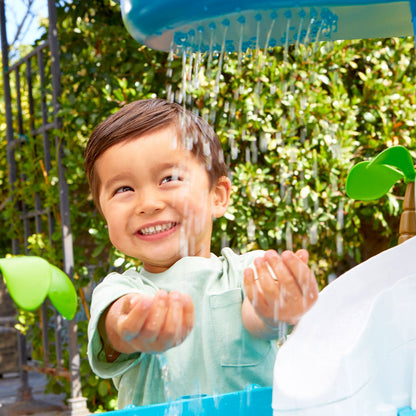 Boy playing in the water